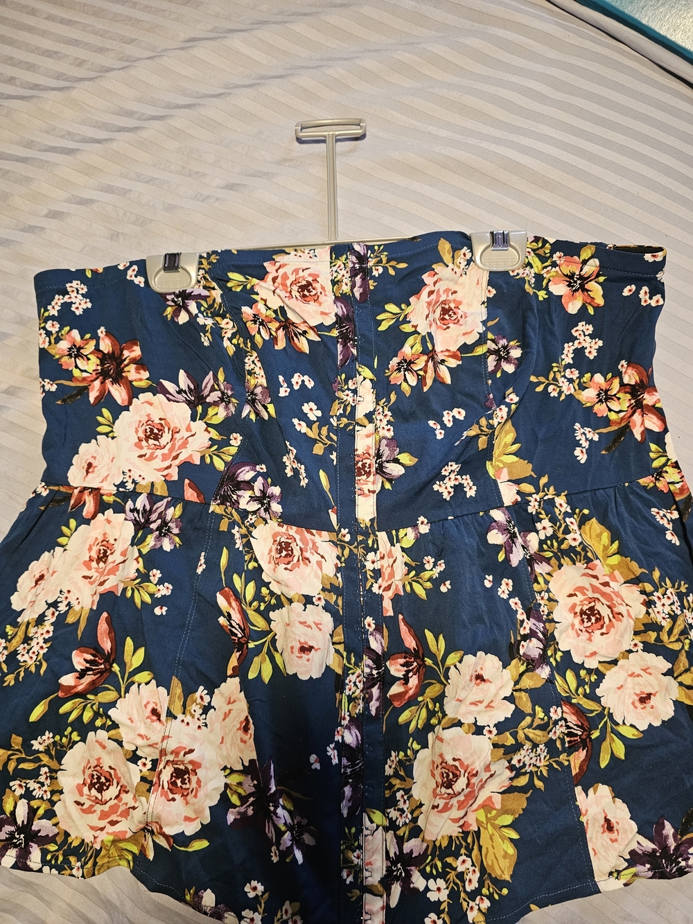 torrid Blue Floral Strapless Camisole
